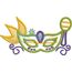 Mardi Gras Mask Applique