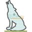 Wolf Silhouette Applique Snap Shot