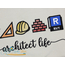 Architect Life Icon Embroidery - Filled and Outline Versions