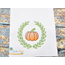Laurel Wreath with Sketch Pumpkin - 6 Sizes