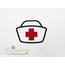 Nurse Hat - Filled and Outline Versions, 2 image