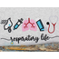 Respiratory Life Icon Embroidery - Filled and Outline Versions, 2 image