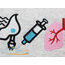 Respiratory Life Icon Embroidery - Filled and Outline Versions, 3 image