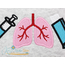 Respiratory Life Icon Embroidery - Filled and Outline Versions, 4 image