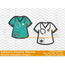 Scrub Top with Medic Cross - Filled and Outline Versions
