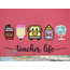 Teacher Life Icon Embroidery - Filled and Outline Versions, 2 image