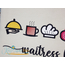 Waitress Life Icon Embroidery - Filled and Outline Versions, 3 image