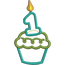 Birthday Cupcake 1