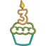 Birthday Cupcake 3
