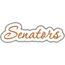 Senators Applique Script Zig Zag Snap Shot