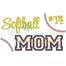 Softball MOM Applique Snap Shot (Numbers not included)